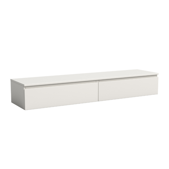 Madison Floating White TV Unit with Storage - 160cm