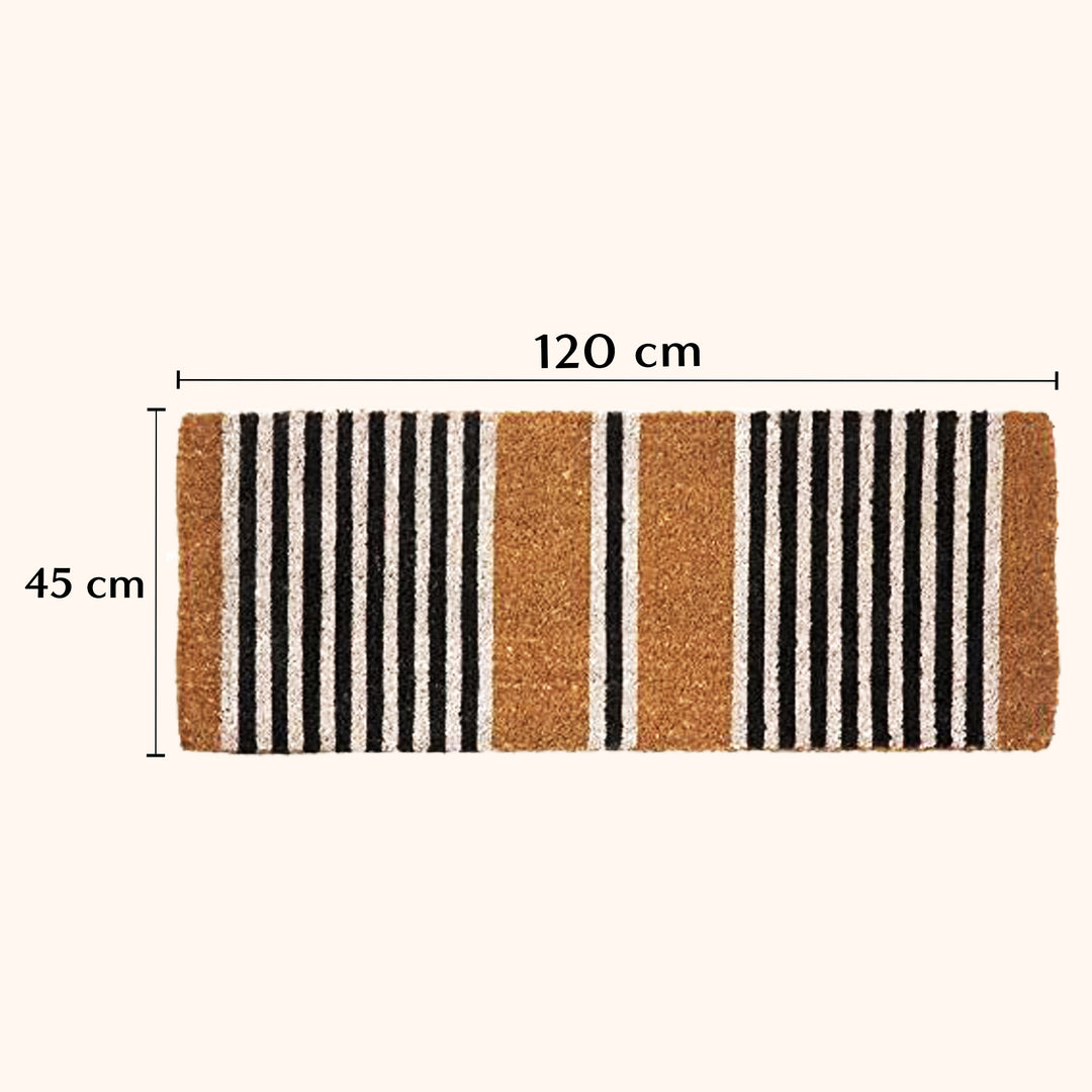 Nui Striped Coastal Coir Doormat