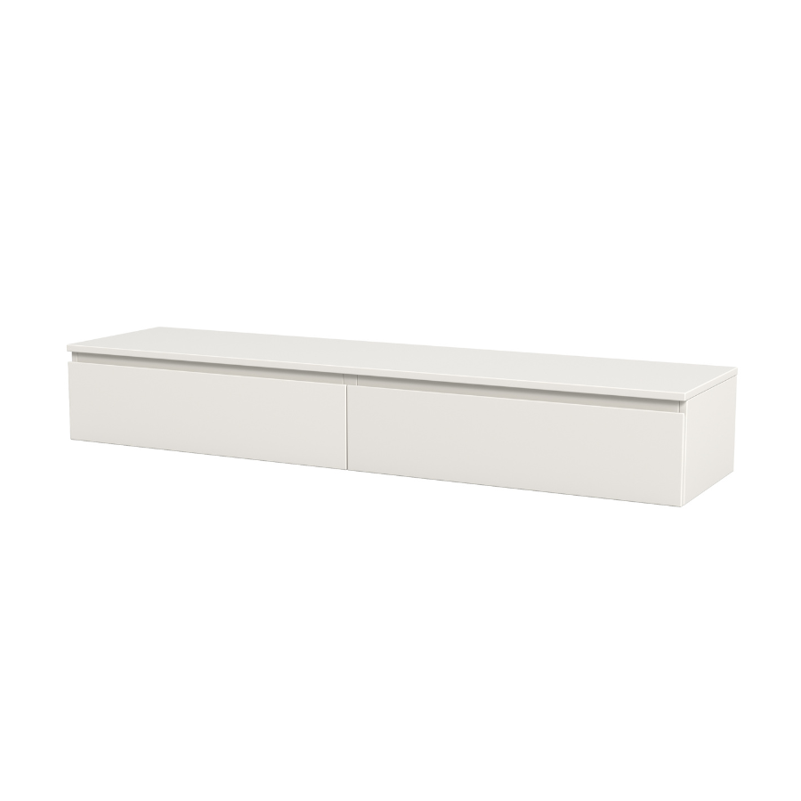 Madison Floating White TV Unit with Storage - 160cm