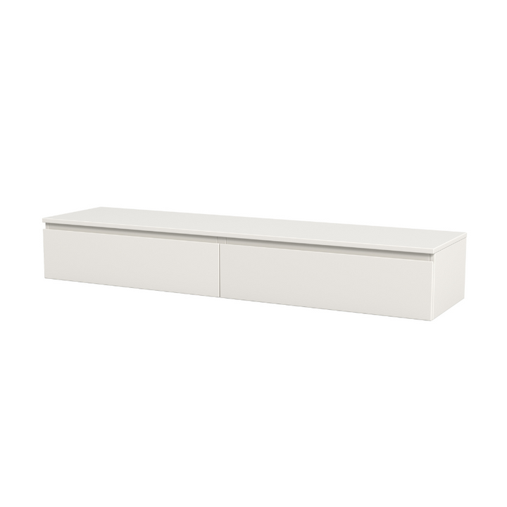 Madison Floating White TV Unit with Storage - 160cm