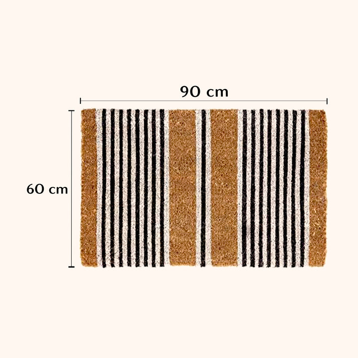 Nui Striped Coastal Coir Doormat