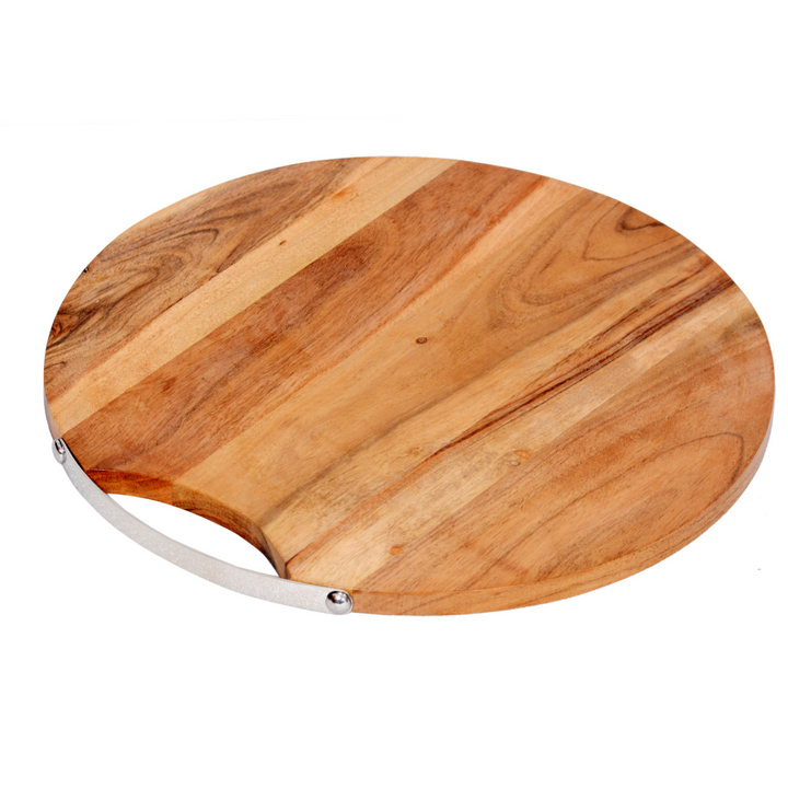 Amla Acacia Wood 36x36 cm Round Serving Board