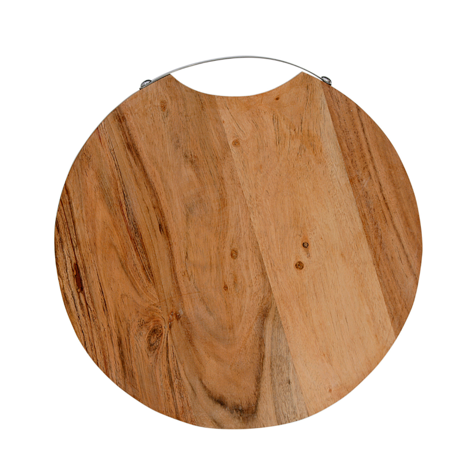 Amla Acacia Wood 36x36 cm Round Serving Board