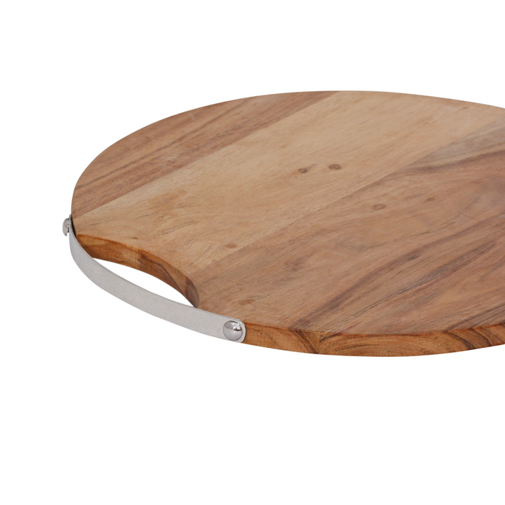 Amla Acacia Wood 36x36 cm Round Serving Board