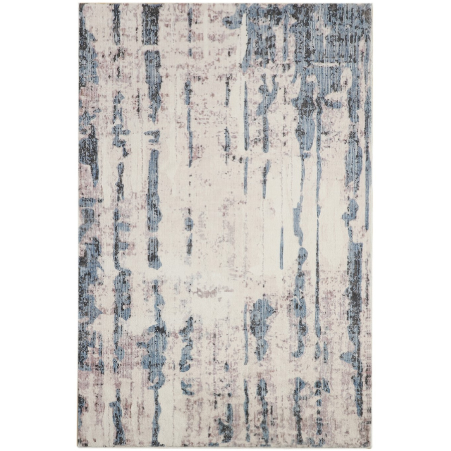 Anini Blue Modern Distressed Area Rug