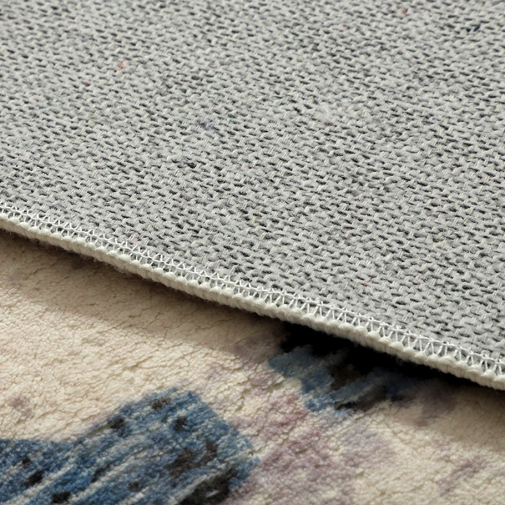 Anini Blue Modern Distressed Rug