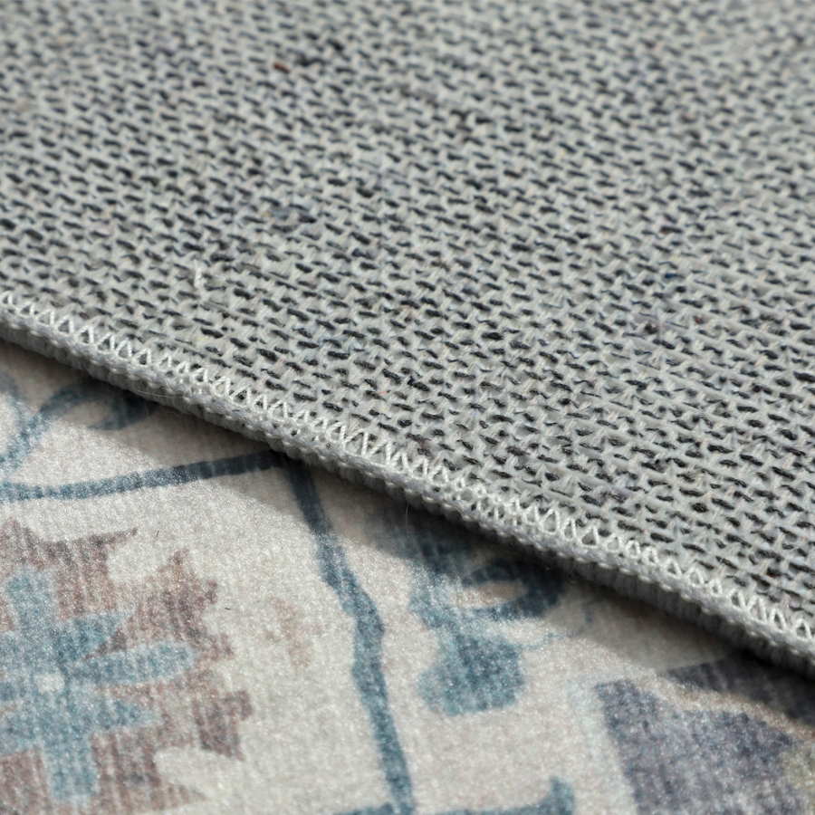 Anna Machine Washable Large Grey Rug