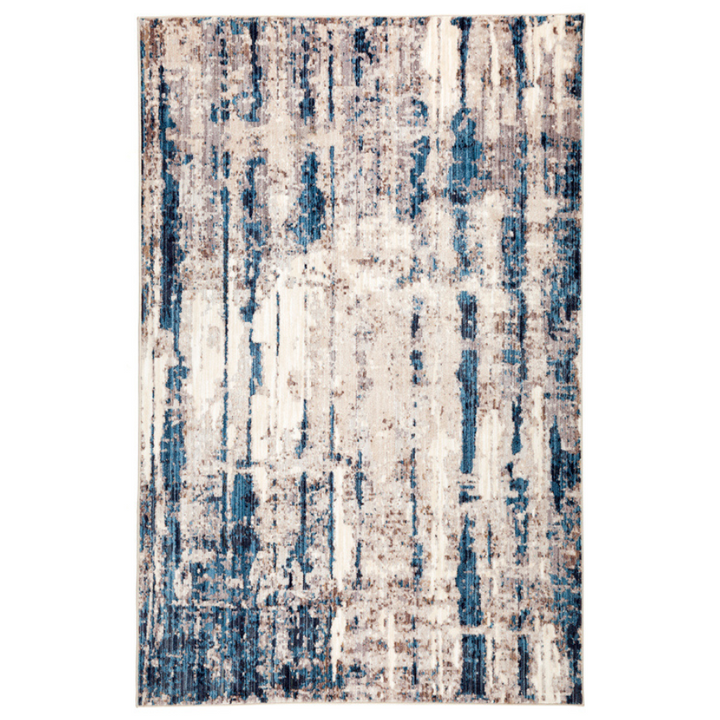 Antalya Blue Modern Distressed Rug