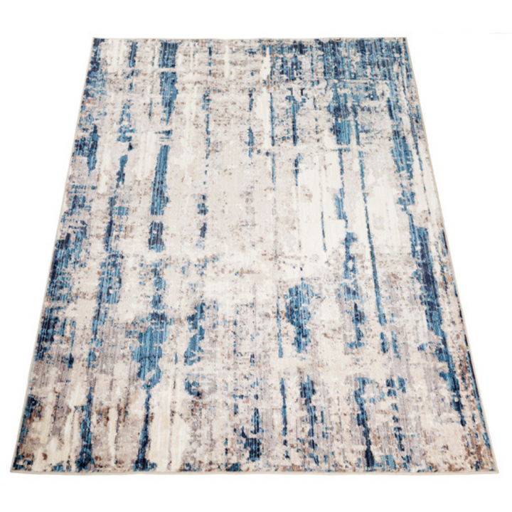 Antalya Blue Modern Distressed Rug