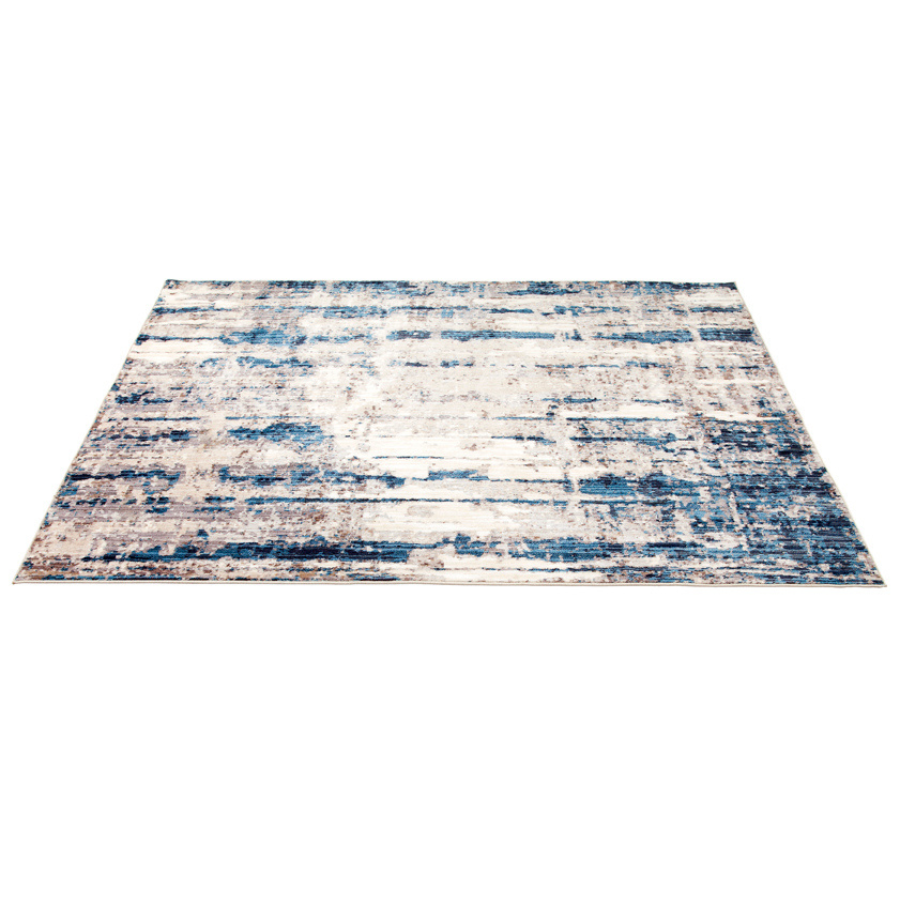 Antalya Blue Modern Distressed Rug