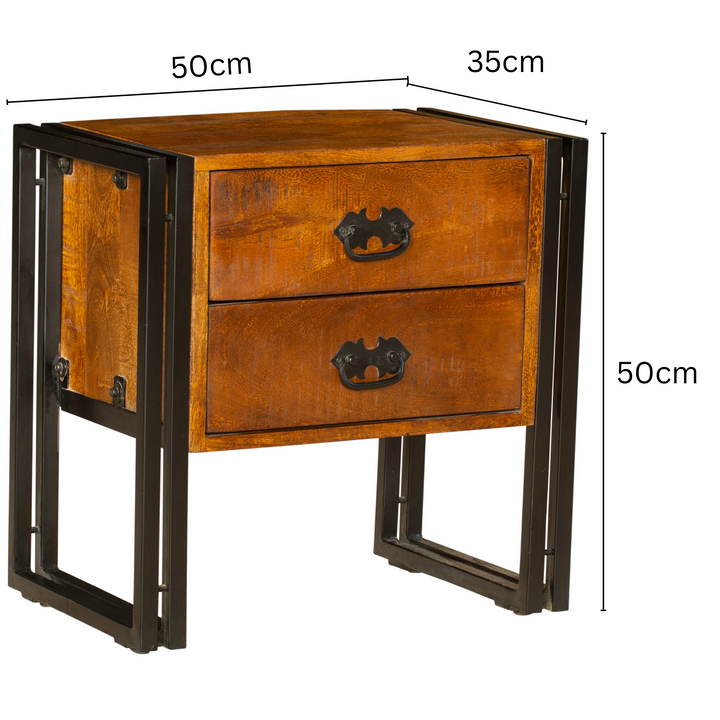 Astra 2 Drawer Side Table