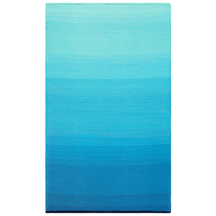 Big Sur Modern Blue Recycled Plastic Outdoor Area Rug