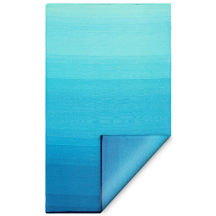 Big Sur Modern Blue Recycled Plastic Outdoor Area Rug