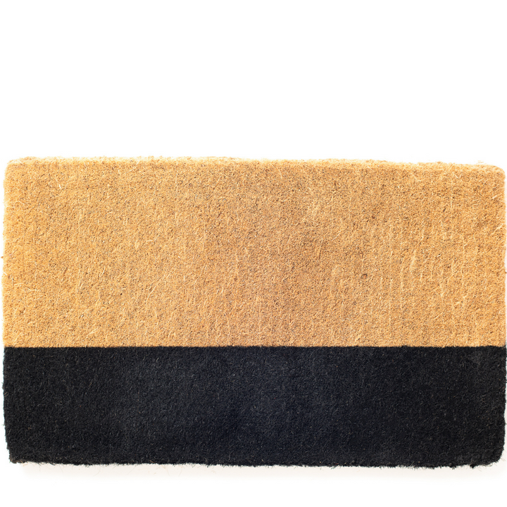 45x75 cm Black Belt Natural and Black Thick Coir Doormat