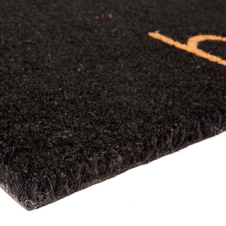 Black Home PVC Backed Coir Doormat