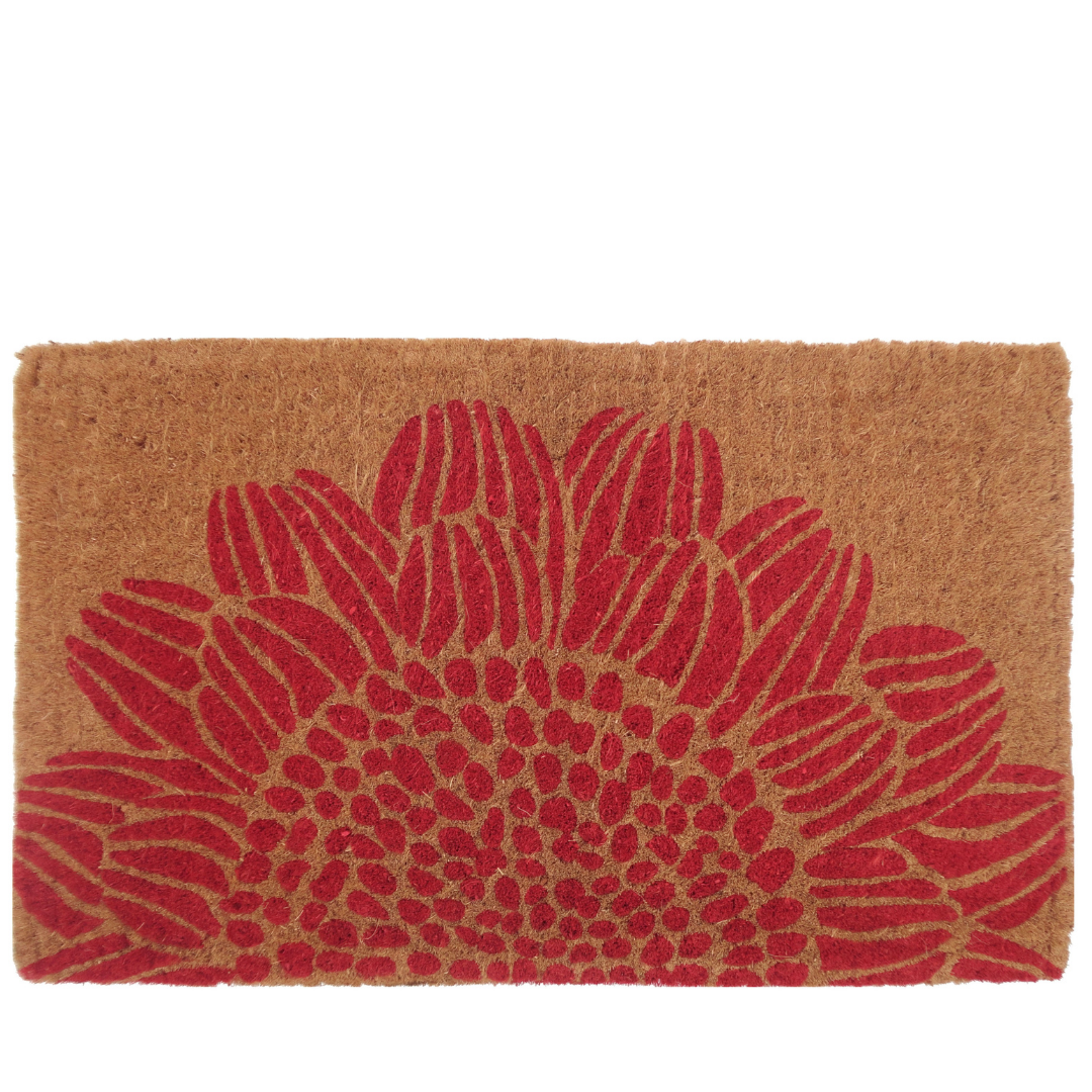 45x75 cm Blossom Floral Thick Coir Doormat