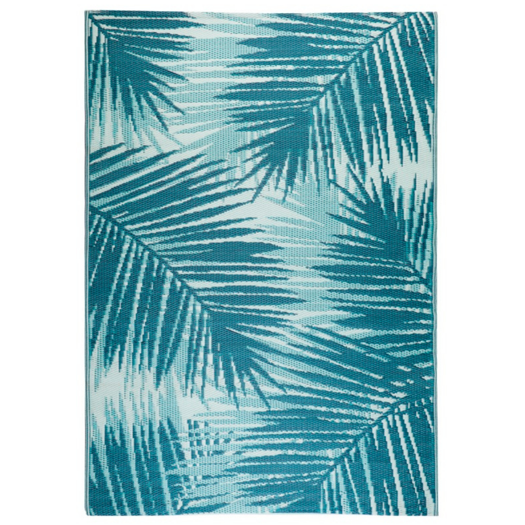 Botanica Blue Recycled Plastic Outdoor Area Rug