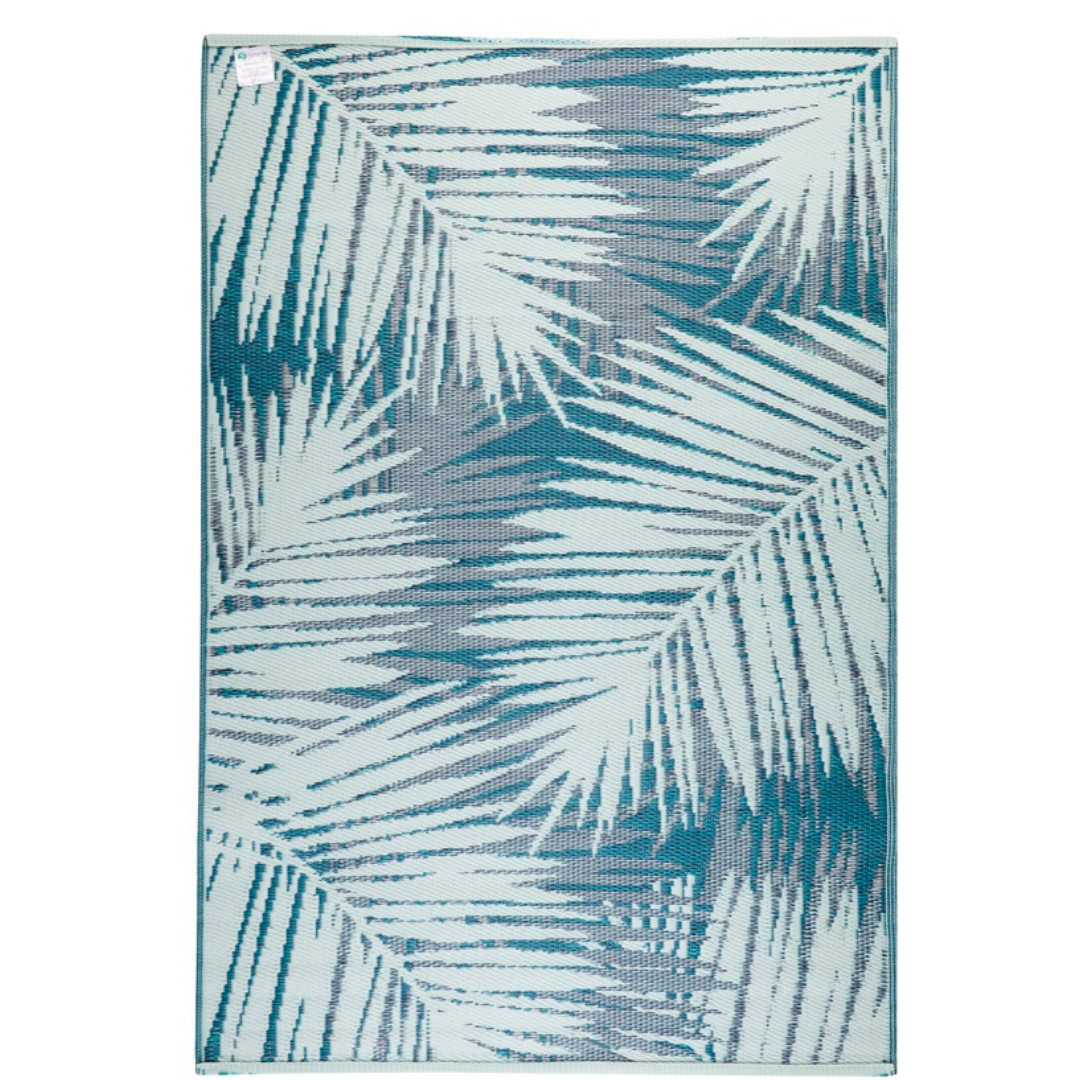 Botanica Blue Recycled Plastic Outdoor Rug