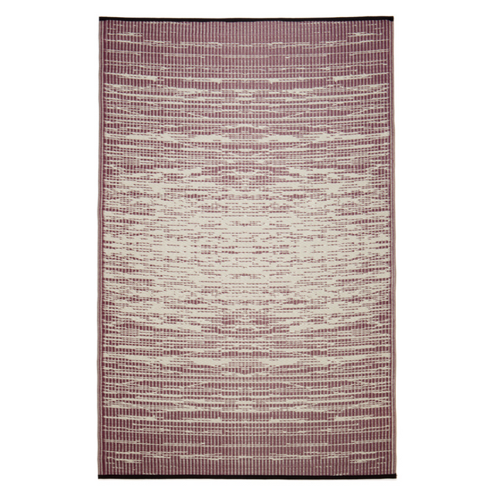 Brooklyn Wine and White Modern Large Outdoor Rug