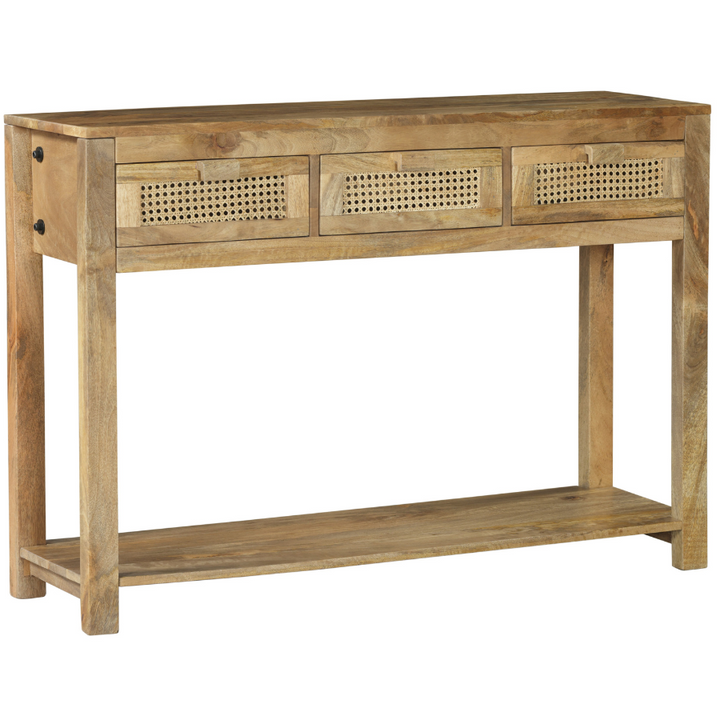 Byron 3 Drawer Rattan Console Table