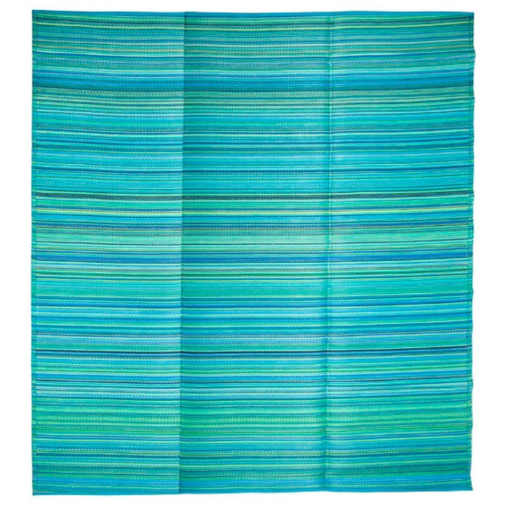 Cancun Aqua Blue Toned Melange Recycled Plastic Large Rug