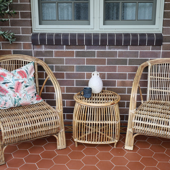 Cane Side Table