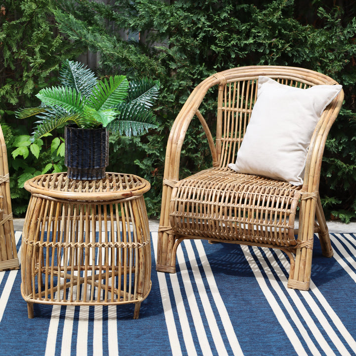 Cane Side Table