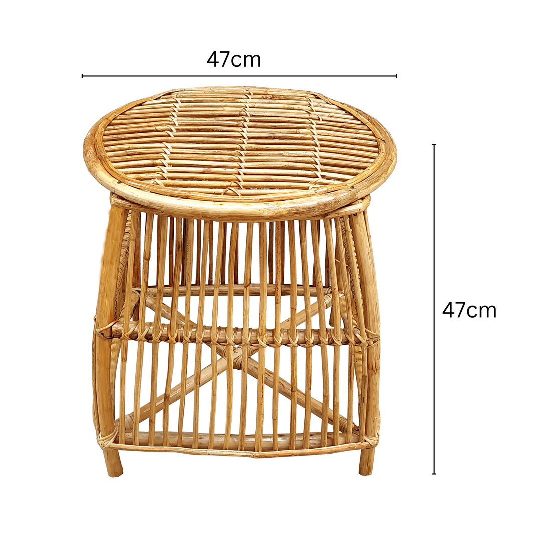 Cane Side Table