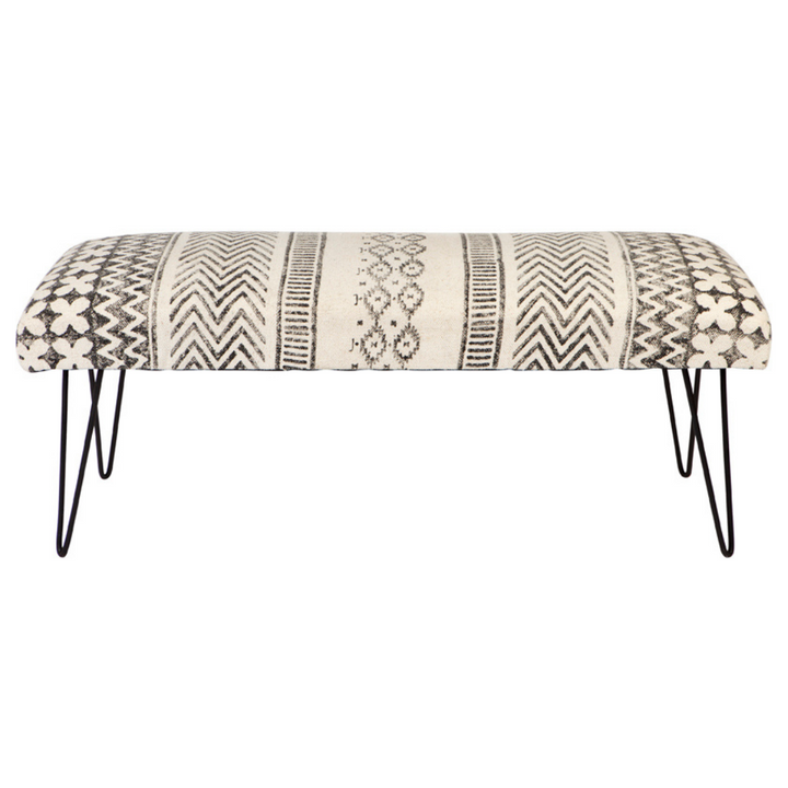 Carina Upholstered Entryway Bench With Hair Pin Legs - 120 Cm