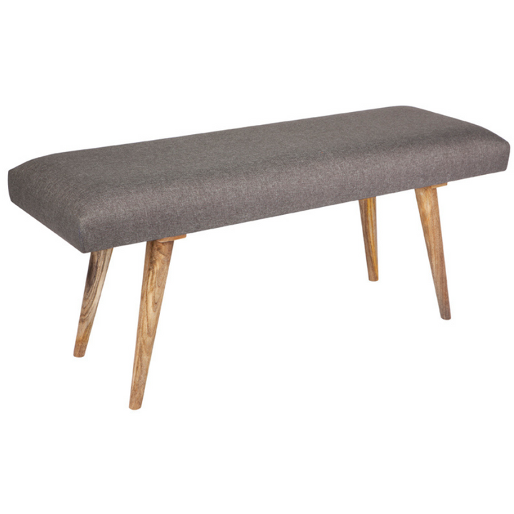 Celeste Grey Upholstered Indoor Seating Bench - 117 Cm