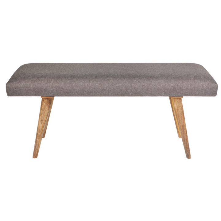 Celeste Grey Upholstered Indoor Seating Bench - 117 Cm