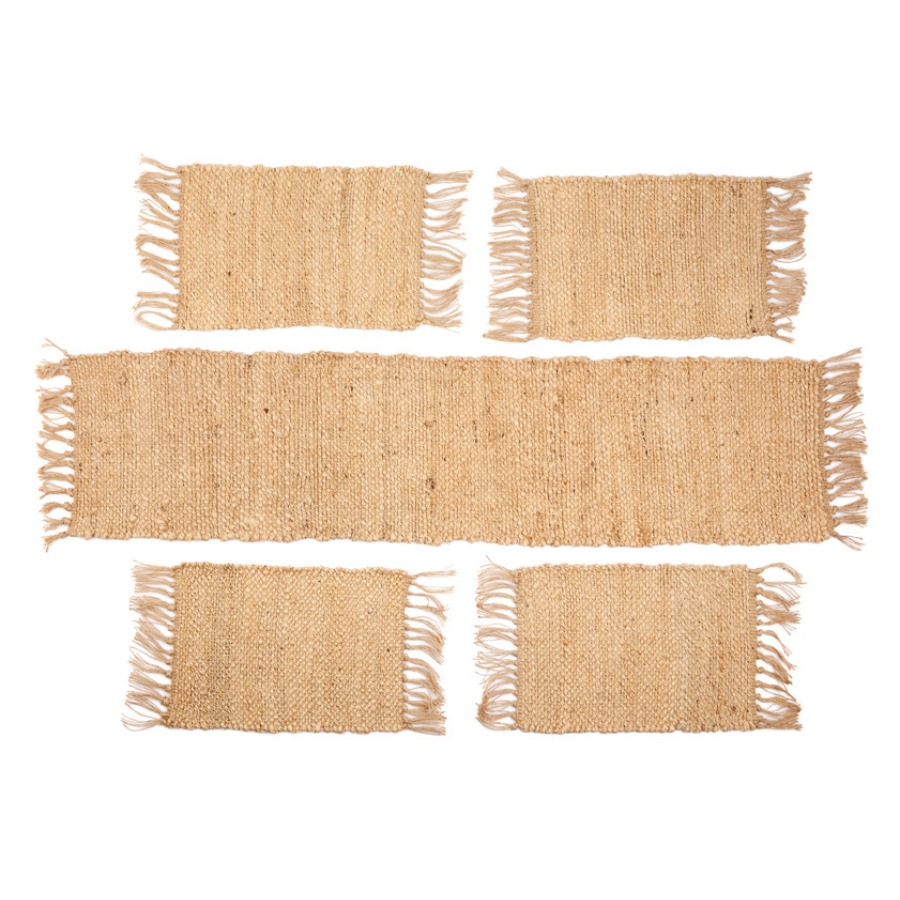 Set Of 4 Chandan Modern 30x35 cm Jute Rectangle Placemats