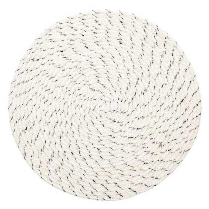 Set Of 4 Dove Ivory Braided 35 cm Jute Round Placemat