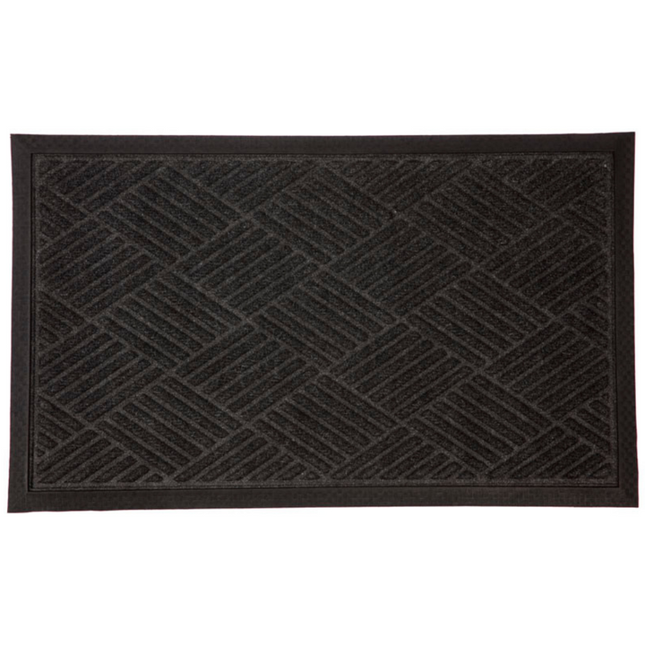 Ellora Charcoal Black Thin Polypropylene Doormat