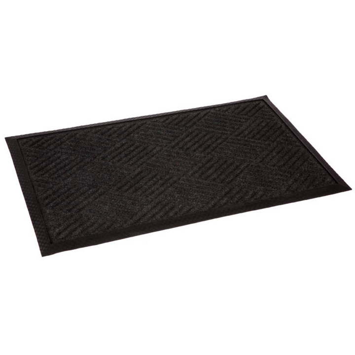 Ellora Charcoal Black Thin Polypropylene Doormat