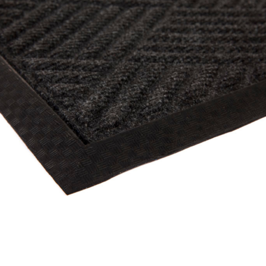 Ellora Charcoal Black Thin Polypropylene Doormat