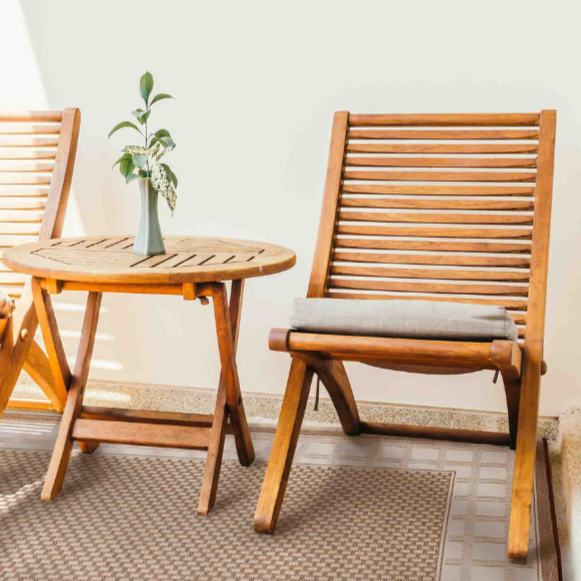 Europa Chestnut & Walnut Brown Geometric Outdoor Picnic Mat