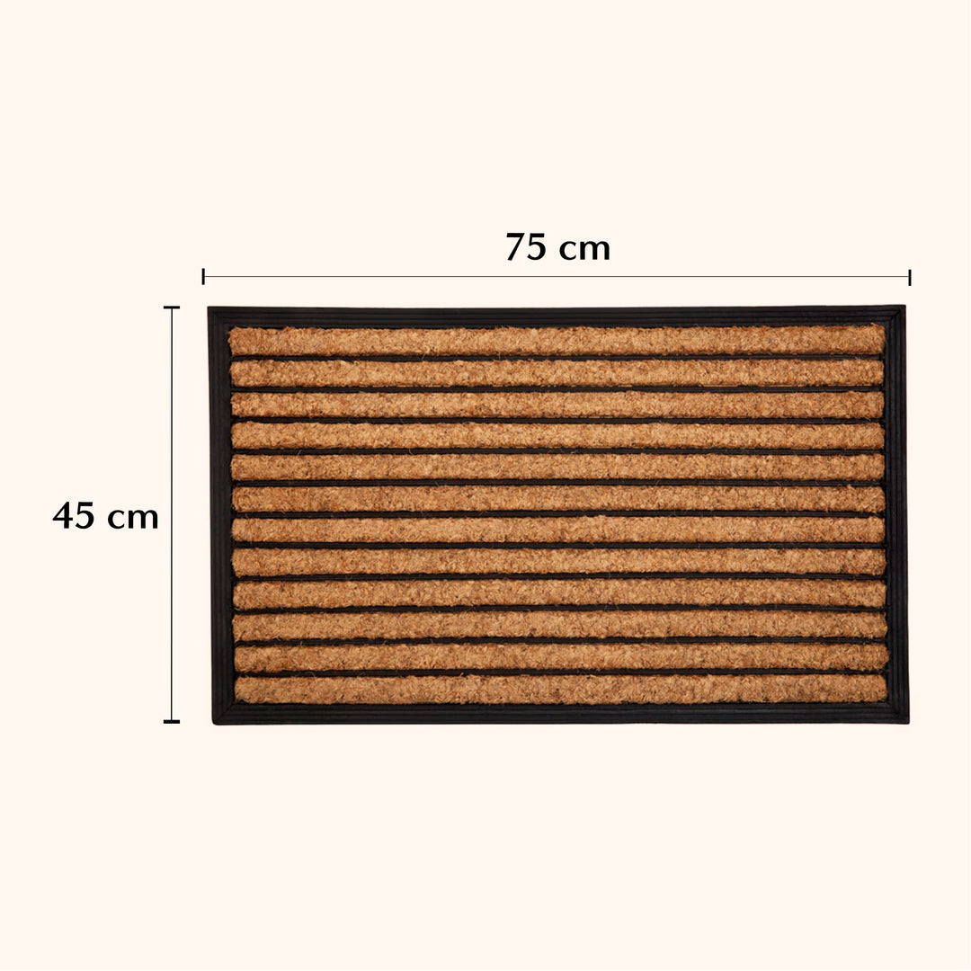 Stripes Rubber Bordered Coir Doormat