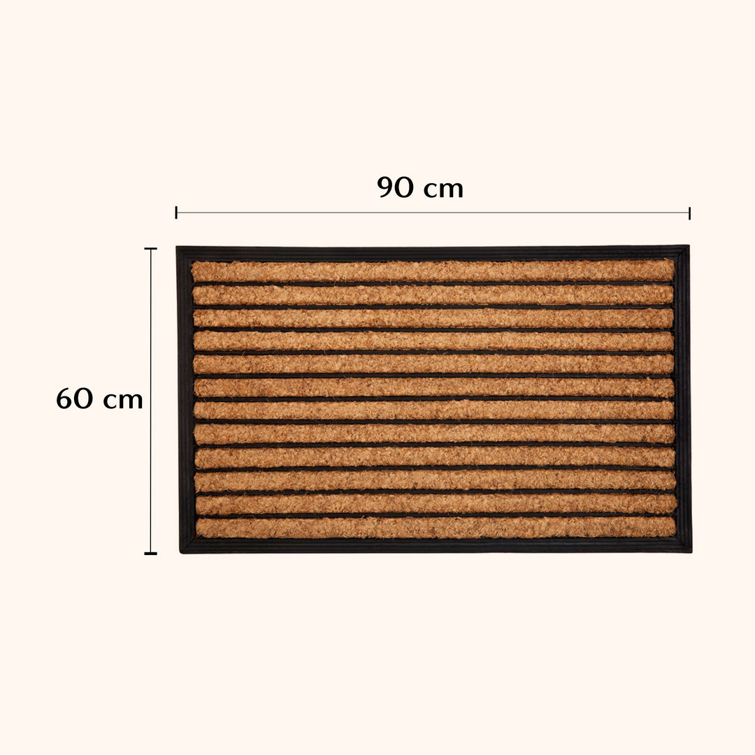 Stripes Rubber Bordered Coir Doormat