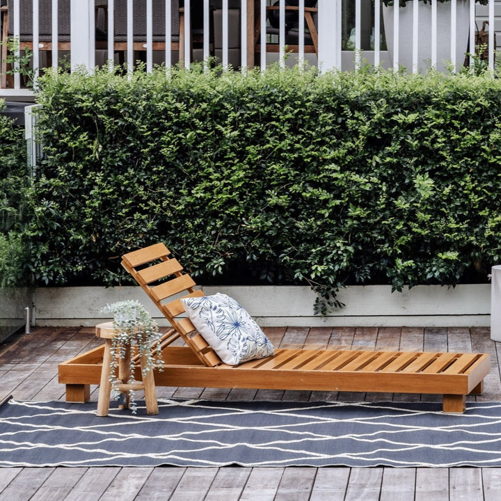 Nairobi Black and Natural Diamond Outdoor Area Rug