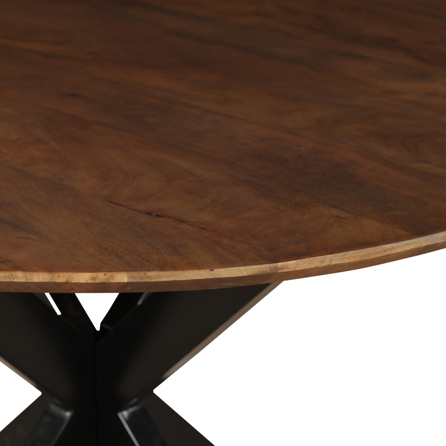 Faye Walnut Finish 130cm Round Dining Table