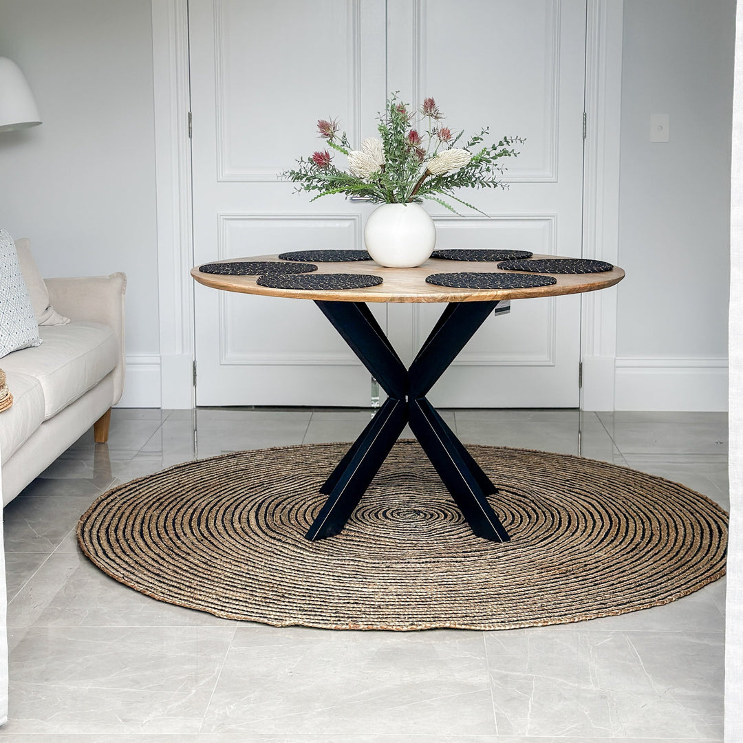 Faye Natural Finish 130cm Round Dining Table