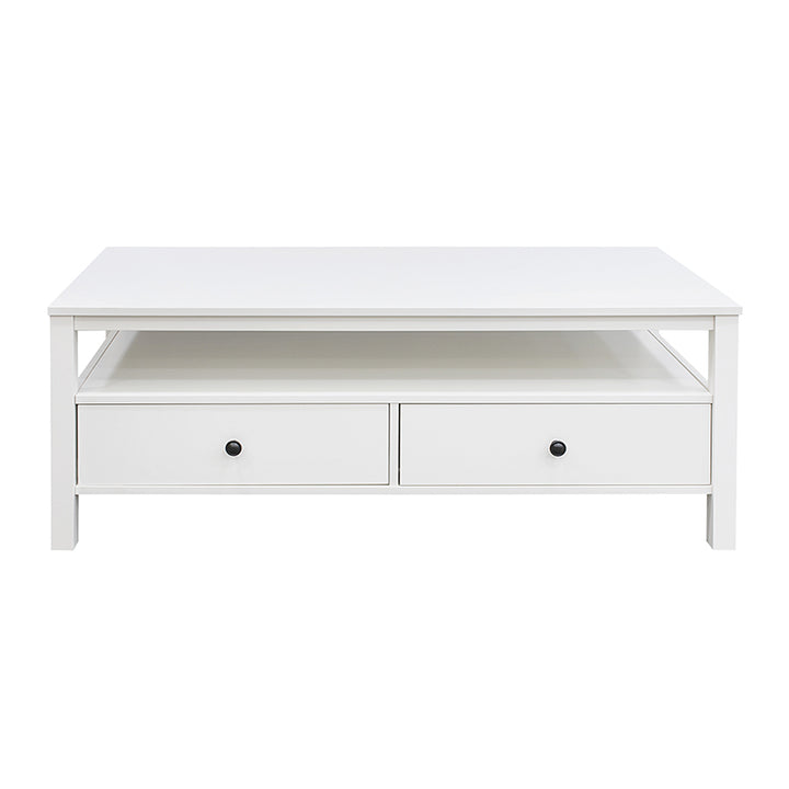 Floriana White 121cm Coffee Table with 2 Drawers