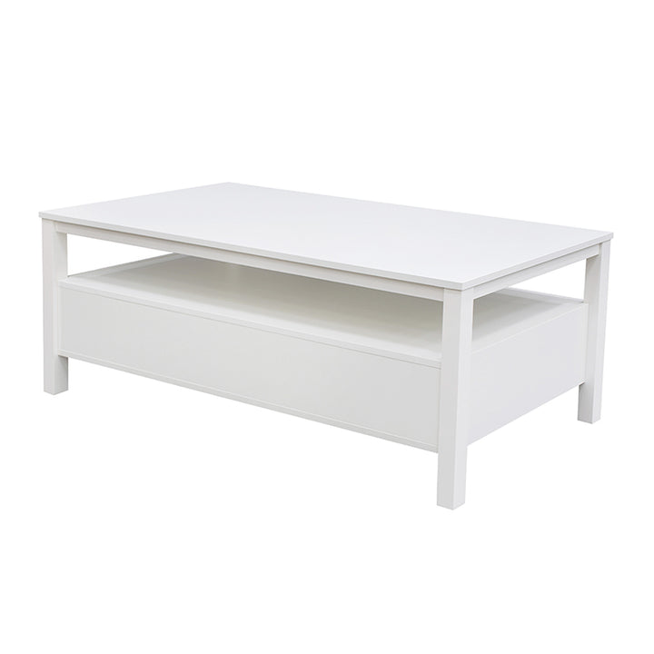 Floriana White 121cm Coffee Table with 2 Drawers