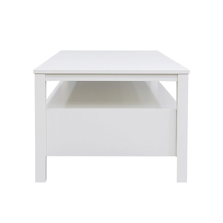 Floriana White 121cm Coffee Table with 2 Drawers