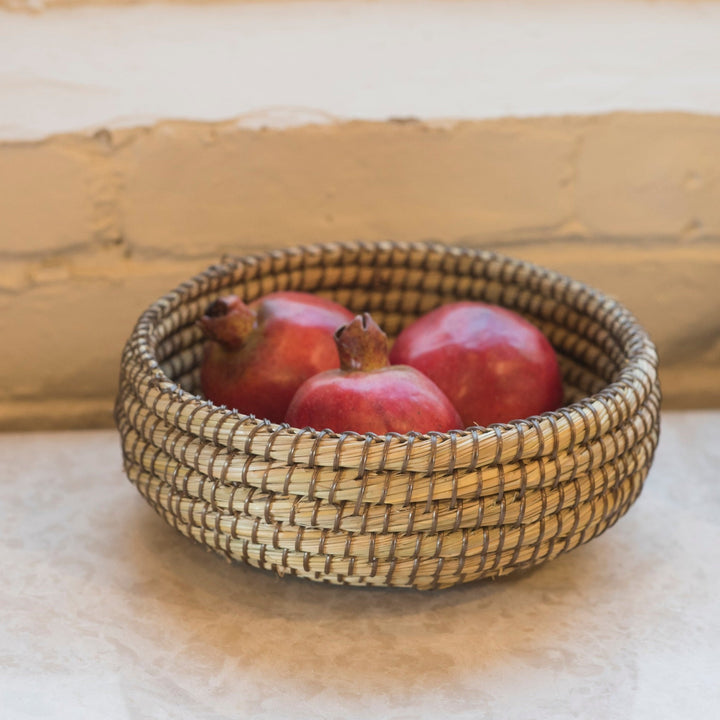 Set of 3 Kaisa Handmade Round Kaisa Grass Decorative Fruit Bowls