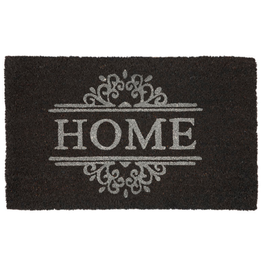 Dark Grey PVC Backed Home Long Front Door Mat