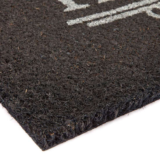 Home Dark Grey PVC Backed Coir Doormat