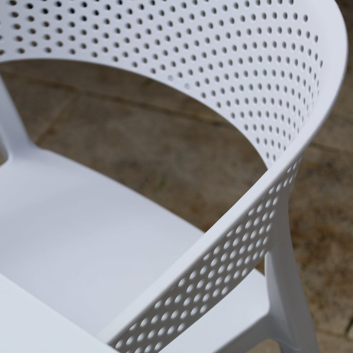 Santacruz White Outdoor Chair