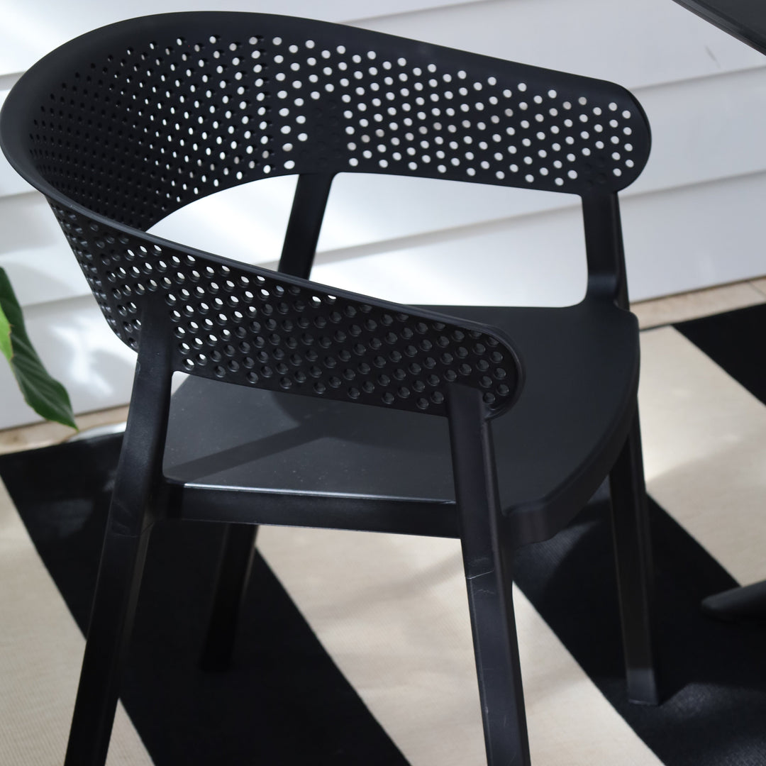 Santacruz Black Outdoor Chair